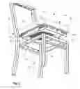 Fig. 04 - Chair with cushion and stackable configuration