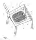 Fig. 07 - Chair with cushion and stackable configuration