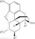 Fig. 53 - CHEMICAL TRANSFORMATIONS OF (-)-CODEINE TO AFFORD DERIVATIVES OF CODEINE AND MORPHINE THEREOF