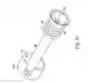 Fig. 20 - DOOR LATCHING AND LOCK ASSEMBLY WITH QUICK-CONNECT DEVICES AND METHODS OF ASSEMBLING DOOR HANDLES, ESCUTCHEON PLATES AND LOCK BODIES UTILIZING QUICK-CONNECT DEVICES