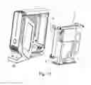 Fig. 12 - Holding frame and housing assembly for electronic device