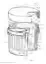 Fig. 02 - Liquid specimen cup including movable caddy and translucent adulteration panel