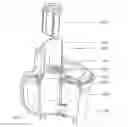 Fig. 01 - Food processor with shredding and/or slicing functions