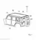 Fig. 02 - Vehicle construction having roll bars and a convertible roof