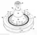 Fig. 01 - Loader device and an installation for densifying stackable frustoconical porous preforms