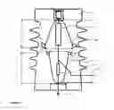 Fig. 03 - Medium or high voltage arrangement with cable connection terminal
