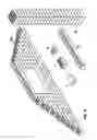 Fig. 09 - Self-locking block and complementary pieces for the raising of pillars and free-standing walls