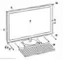 Fig. 01 - Computer display with bottom illumination to illuminate key-based input device