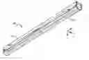 Fig. 01 - Linear shelf light fixture with reflectors