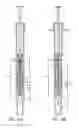 Fig. 10 - Retractable needle adapters and safety syringes