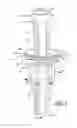 Fig. 02 - Split loading funnel for charging a molten glass gob into a blank mold