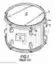 Fig. 02 - Removable electronic drum head and hoop for acoustic drum