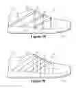 Fig. 12 - Footwear incorporating angled tensile strand elements