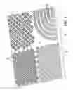 Fig. 02 - Plastic coated pallet article exhibiting varying surface patterns for assisting in fluid drainage, gaseous release and frictional retention of items supported thereupon