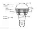 Fig. 01 - LED Light Bulb with Removable LED Portion