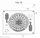 Fig. 16 - Light-emitting device having a plurality of concentric light transmitting areas
