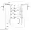 Fig. 01 - Linear row array integrated power combiner for RF power amplifiers