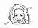 Fig. 01 - Doll having fastening surface head with interchangeable hair sections