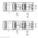 Fig. 07 - Roughly cylindrical sample containers having multiple reservoirs therein and being adapted for acoustic ejections