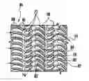 Fig. 01 - INTERNAL COOLING SYSTEM WITH CORRUGATED INSERT FORMING NEARWALL COOLING CHANNELS FOR AIRFOIL USABLE IN A GAS TURBINE ENGINE
