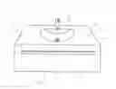 Fig. 01 - Sanitary facility comprising a washstand and a support cabinet