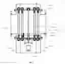Fig. 09 - Apparatus for treating ballast water with ultraviolet rays, having square cross-section