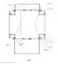 Fig. 10 - Apparatus for treating ballast water with ultraviolet rays, having square cross-section