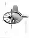Fig. 28 - Wind turbine with automatic tilting frame for unloading damaging winds encountered by wind turbines