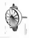Fig. 37 - Wind turbine with automatic tilting frame for unloading damaging winds encountered by wind turbines