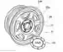 Fig. 01 - Combination of a wheel center cap and a hub centering ring