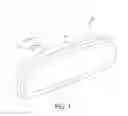 Fig. 02 - Vehicle interior rearview mirror assembly with actuator
