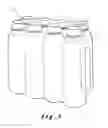 Fig. 02 - Method of shrink packaging a series of containers with a perforated shrink film