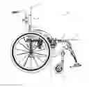 Fig. 01 - Wheelchair including a collapsible and/or angle adjustable backrest frame