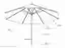 Fig. 01 - Outdoor umbrella with remote touch-controlled LED lights