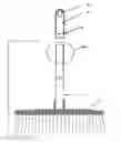 Fig. 01 - Rotating cap applied to the broomstick provided with an eyelet so that it can be hung to the wall