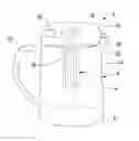 Fig. 01 - Fluid vessel with removable and reversible filtration unit