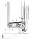 Fig. 16 - Device for handling single sheets, for introducing and distributing rectangular single sheets, especially bank notes, respectively into and out of a container