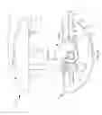 Fig. 10 - Combination sash lock and tilt latch with improved interconnection for blind mating of the latch to the lock