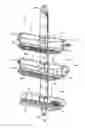 Fig. 01 - Shower caddy with shelf adjustably maounted along an elongate support member
