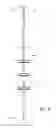 Fig. 16 - Shower caddy with shelf adjustably maounted along an elongate support member