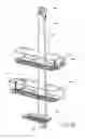 Fig. 24 - Shower caddy with shelf adjustably maounted along an elongate support member