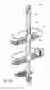 Fig. 25 - Shower caddy with shelf adjustably maounted along an elongate support member