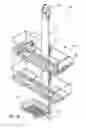 Fig. 37 - Shower caddy with shelf adjustably maounted along an elongate support member