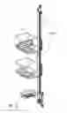Fig. 43 - Shower caddy with shelf adjustably maounted along an elongate support member
