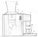 Fig. 01 - Beverage producing machine with a connector for a removable ingredient container
