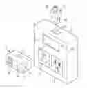 Fig. 01 - Wall socket having connecting module and wall switch having connecting module
