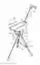 Fig. 01 - Foldable chair and cane, with a locking structure
