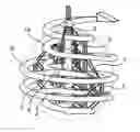 Fig. 01 - Energy storage arrangement having tunnels configured as an inner helix and as an outer helix