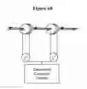 Fig. 55 - Up and down conversion systems for production of emitted light from various energy sources including radio frequency, microwave energy and magnetic induction sources for upconversion