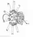 Fig. 01 - Device for controlling blade angle, and propeller